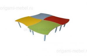 Комплект из 4-х столов для детского сада регулируемых «Облако 4»
